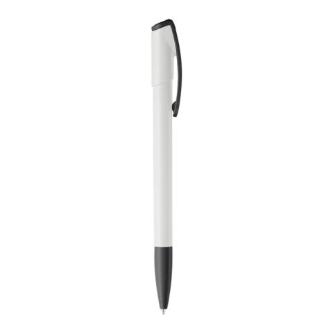 Stylo Deniro Opaque Blanc-Noir | Sérigraphie 1 couleur | à 180 degrés du clip | 45 mm x 25 mm | non disponible