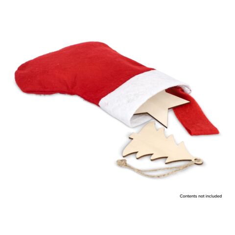 Bas de Noël en feutre 24cm Blanc-Rouge / blanc | sans marquage | non disponible | non disponible