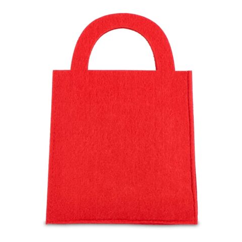 Sac cadeau en feutre 15x21cm Rouge / blanc | sans marquage | non disponible | non disponible