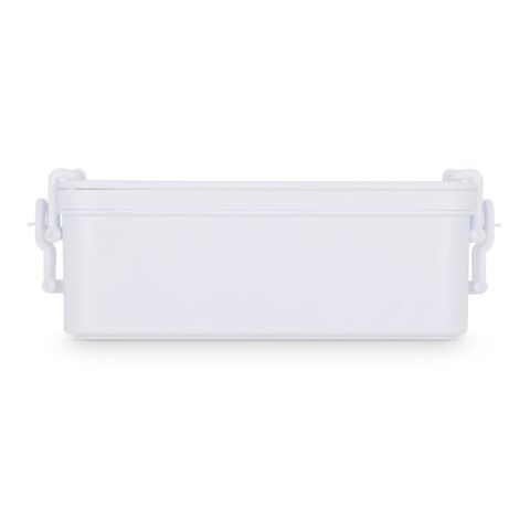 Boîte à lunch double étage avec couverts Blanc
