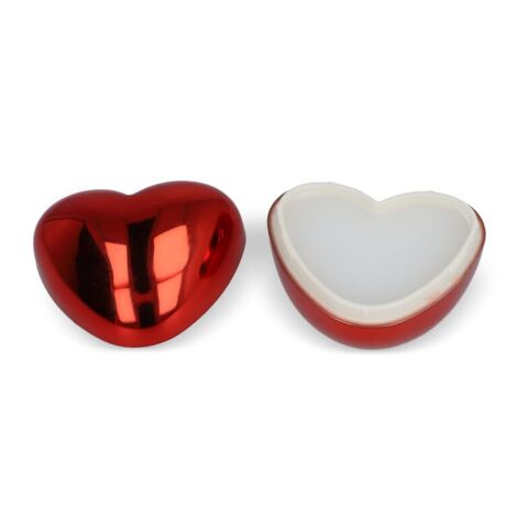 Baume à lèvres en forme de cœur métallique Rouge / blanc | sans marquage | non disponible | non disponible