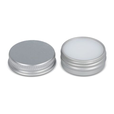 Baume à lèvre rond en boite en aluminium recyclé Argent | sans marquage | non disponible | non disponible