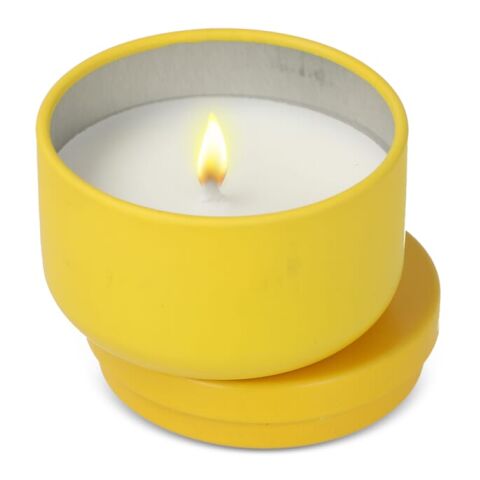 Bougie Asana non parfumée à base de plantes dans une boîte recyclée Jaune | sans marquage | non disponible | non disponible