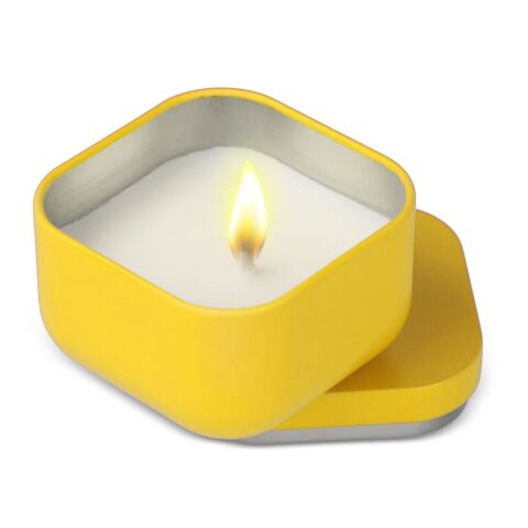 Bougie végétale parfumée Ananda en étain recyclé Jaune | sans marquage | non disponible | non disponible