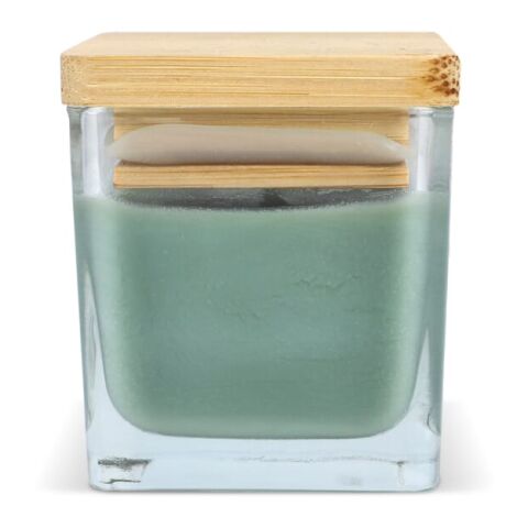 Bougie végétale Chakra dans un pot en verre Vert olive | sans marquage | non disponible | non disponible