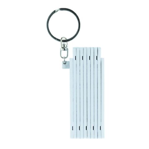 Porte-clés mini mètre 0.5m Blanc | sans marquage | non disponible | non disponible | non disponible