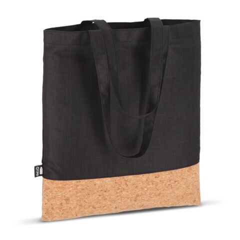 Sac de transport R-PET &amp; liège 35 x 40cm Noir | sans marquage | non disponible | non disponible