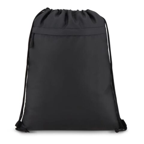 Sac à cordon en R-PET 600D enduit PU, dimensions 33 x 42 cm noir | sans marquage | non disponible | non disponible