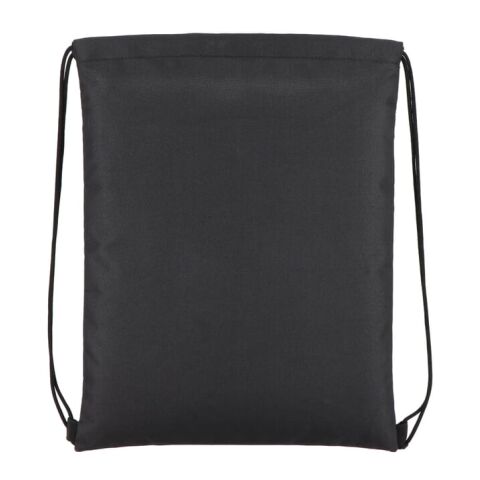 Sac à cordon en R-PET 600D enduit PU, dimensions 33 x 42 cm Noir | sans marquage | non disponible | non disponible
