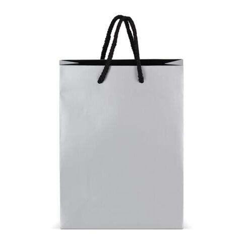 Sac cadeau en papier FSC 18 x 8 x 24cm 200g/m² Argent | sans marquage | non disponible | non disponible