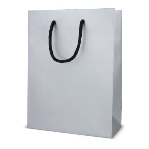 Sac cadeau en papier FSC 18 x 8 x 24cm 200g/m² Argent | sans marquage | non disponible | non disponible