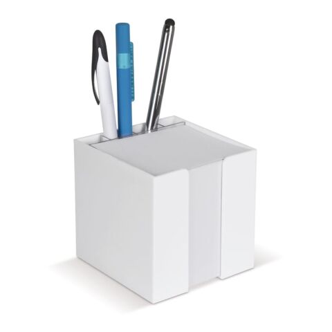 Bloc de papier 10x10x10cm FSC dans une boîte cubique avec compartiments Blanc | sans marquage | non disponible | non disponible | non disponible