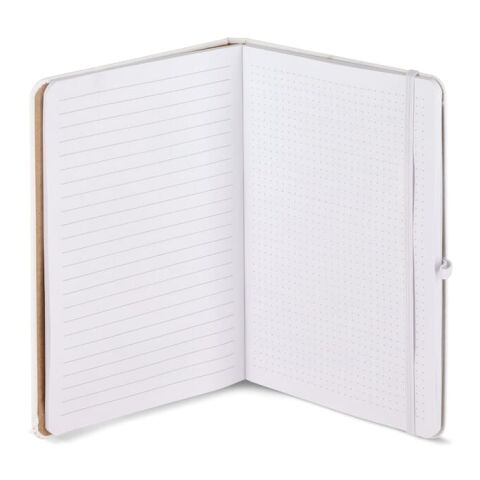Carnet Olmo à couverture rigide en PU A5 avec notes autocollantes Blanc