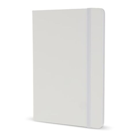 Cahier A5 PU avec pages quadrillées FSC Blanc