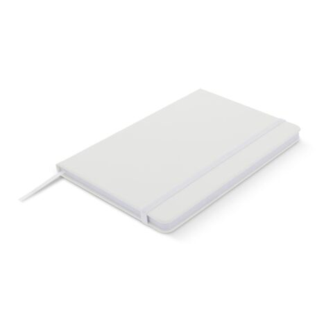 Cahier A5 PU avec pages quadrillées FSC Blanc | sans marquage | non disponible | non disponible