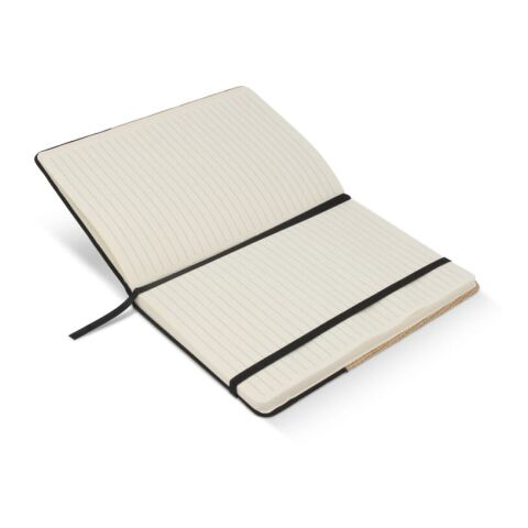 Carnet de notes en jute R-PET GRS Noir | sans marquage | non disponible | non disponible | non disponible