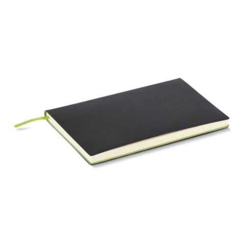 Carnet Yuzu à couverture souple Thermo A5 Noir-Vert clair | sans marquage | non disponible | non disponible