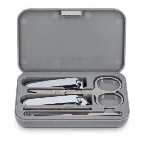 Set de manucure 5 pièces Kira Gris | Tampographie 1 couleur | top | 65 mm x 60 mm
