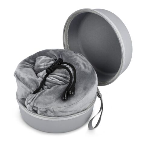 Oreiller de voyage profilé en mousse à mémoire de forme avec housse en EVA Gris