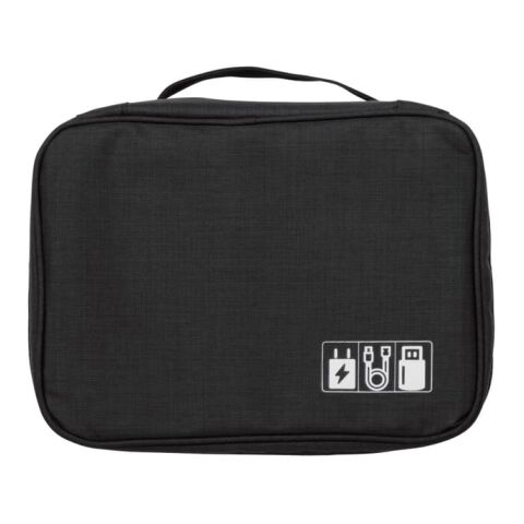 Trousse de voyage pour câbles et chargeurs noir | sans marquage | non disponible | non disponible | non disponible