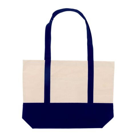 Sac de plage toile de coton OEKO-TEX® 280g/m² 42x10x30cm Bleu / Blanc | sans marquage | non disponible | non disponible | non disponible