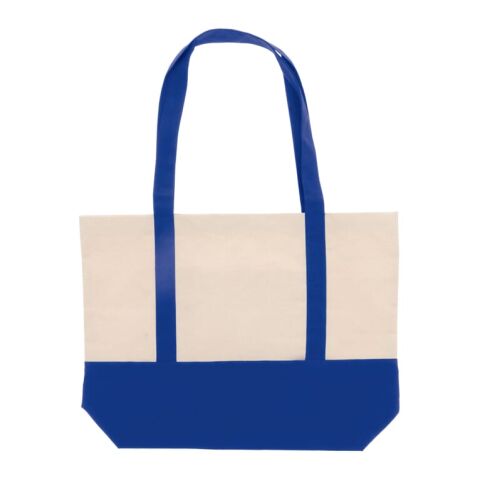 Sac de plage toile de coton OEKO-TEX® 280g/m² 42x10x30cm Bleu / Blanc | sans marquage | non disponible | non disponible | non disponible
