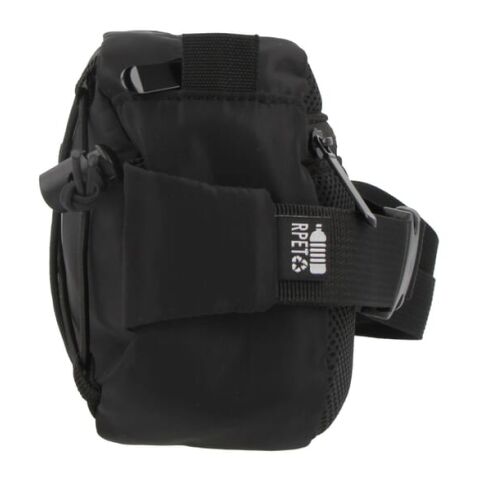 Sac à bandoulière R-PET avec cordon de serrage Noir | sans marquage | non disponible | non disponible | non disponible