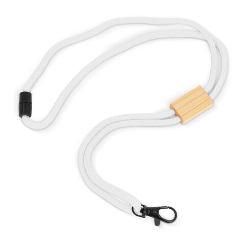 Lanyard paracorde R-PET Blanc | sans marquage | non disponible | non disponible