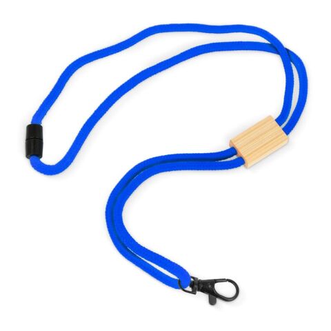Lanyard paracorde R-PET Bleu / Blanc | sans marquage | non disponible | non disponible