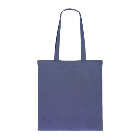 Sac en coton bio couleur long 140g/m² 38x42 cm Bleu foncé | sans marquage | non disponible | non disponible