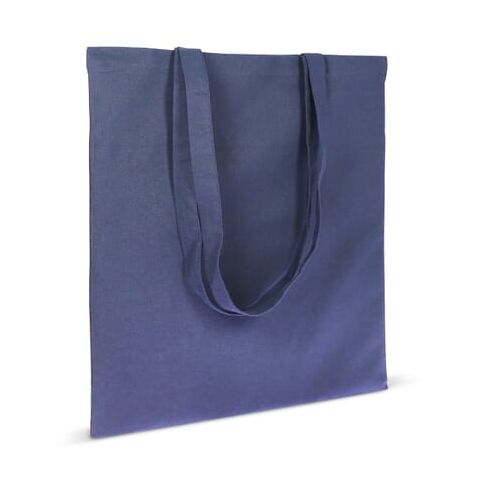 Sac en coton bio couleur long 140g/m² 38x42 cm Bleu foncé | sans marquage | non disponible | non disponible