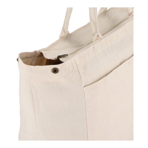 Sac fourre-tout en coton avec fermeture éclair OEKO-TEX® 39 x 24 x 34cm 320g/m². Ecru | sans marquage | non disponible | non disponible