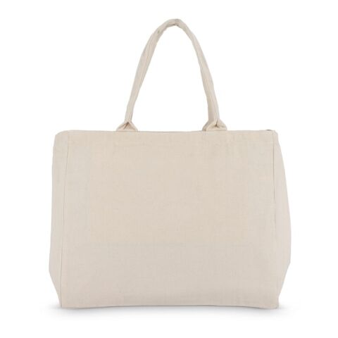 Sac fourre-tout en coton avec fermeture éclair OEKO-TEX® 39 x 24 x 34cm 320g/m². Ecru | sans marquage | non disponible | non disponible
