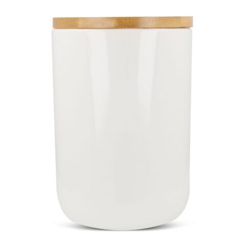 Boîte en céramique et bambou 900ml Blanc | sans marquage | non disponible | non disponible | non disponible