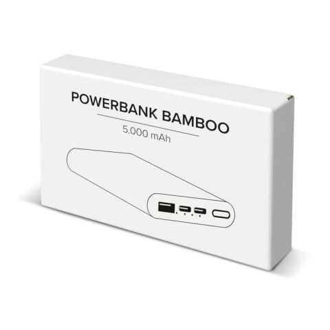 Batterie externe Bamboo 5000 mAh Nature | sans marquage | non disponible | non disponible