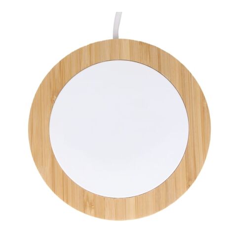 Chargeur sans fil bambou &amp; RABS 15W Blanc-Nature | sans marquage | non disponible | non disponible | non disponible