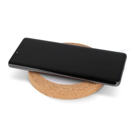 Chargeur sans fil liège &amp; RABS 15W Blanc-Nature | sans marquage | non disponible | non disponible | non disponible