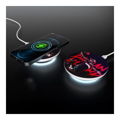 Chargeur rapide sans fil 15W avec indicateur LED Blanc | sans marquage | non disponible | non disponible