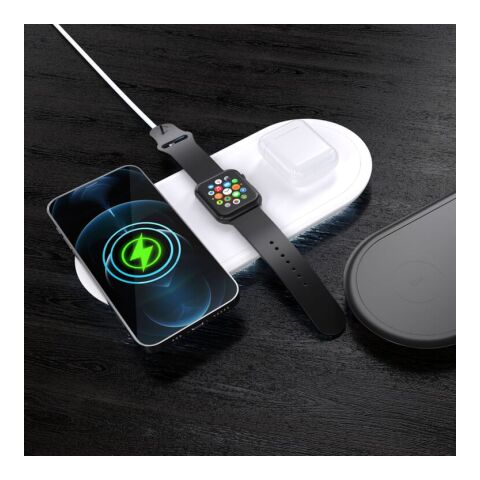 Chargeur sans fil rapide 3-en-1 15W téléphones / Apple Watch / AirPod Blanc | sans marquage | non disponible | non disponible