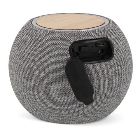 Enceinte 5W et chargeur sans fil 15W R_PET &amp; Bambou Gris | sans marquage | non disponible | non disponible | non disponible