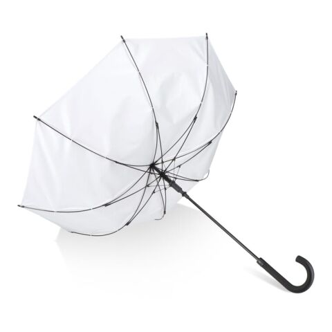 Verdure 190T Pongee 23" Parapluie à crochet coupe-vent Ouverture automatique Blanc