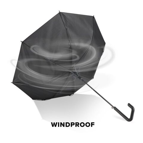 Mistralwood 190T Pongee 23&quot; Parapluie Ouverture automatique Noir | sans marquage | non disponible | non disponible
