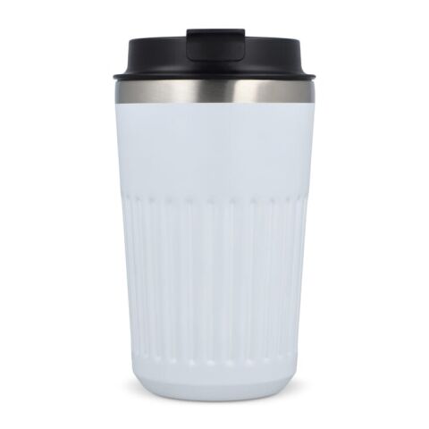 Thermos à café à emporter en acier inoxydable recyclé, 400 ml Blanc | sans marquage | non disponible | non disponible
