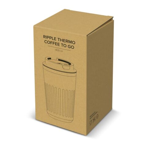 Thermos à café à emporter en acier inoxydable recyclé, 400 ml Blanc | sans marquage | non disponible | non disponible