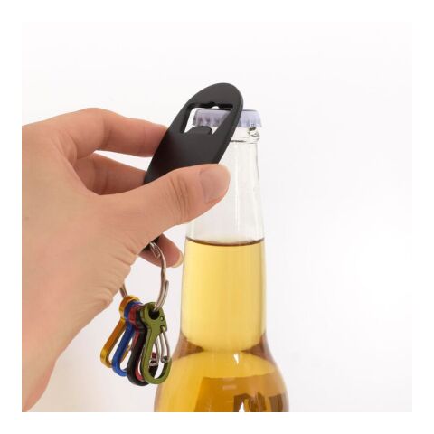 Porte-clés décapsuleur Noir | sans marquage | non disponible | non disponible