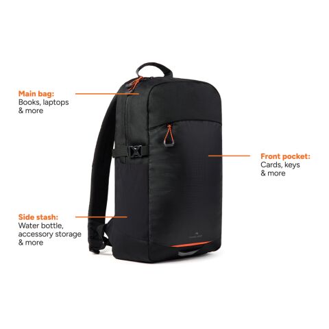 Sac à dos 16L en RCS Nordic Drift Trail noir-orange | sans marquage | non disponible | non disponible | non disponible