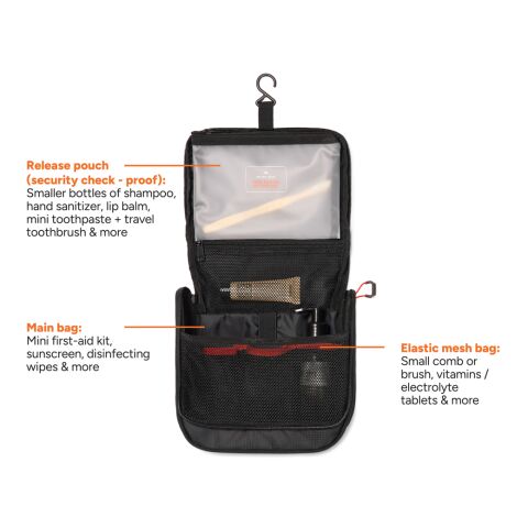 Trousse de toilette 3L en RCS Nordic Drift Trail noir-orange | sans marquage | non disponible | non disponible