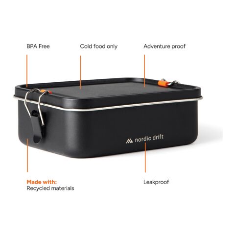 Boîte à lunch aventure 1200 ml Nordic Drift Trail RCS noir | sans marquage | non disponible | non disponible