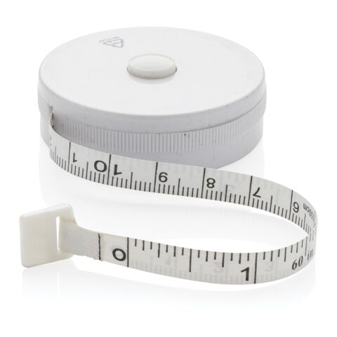 Mètre ruban de tailleur en plastique recyclé RCS et bambou blanc-marron | sans marquage | non disponible | non disponible