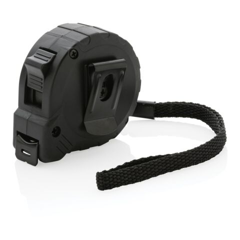 Mètre 3M/16 mm en plastique recyclé RCS avec bouton d&#039;arrêt noir | sans marquage | non disponible | non disponible